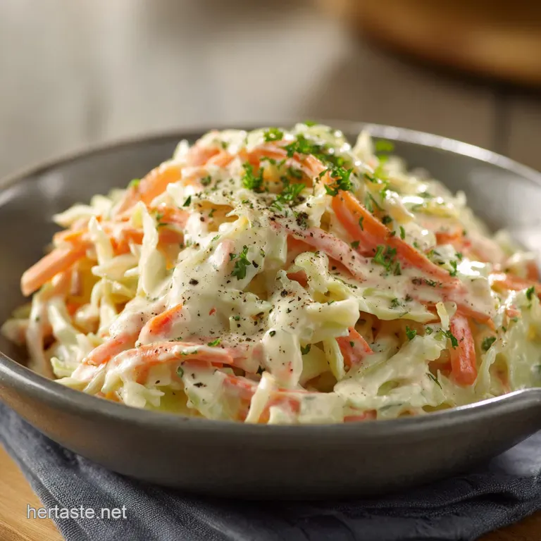 Creamy Coleslaw: the Pub-Style Classic with a Tangy Twist presentation
