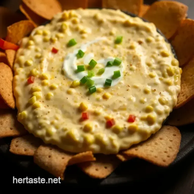 Creamy Corn Dip Delight presentation