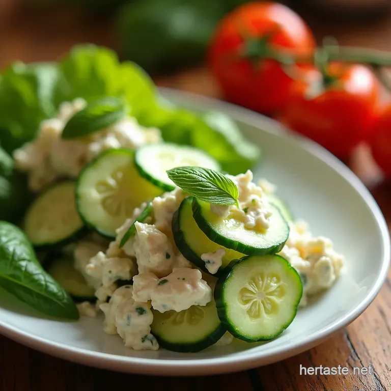 Creamy Cucumber Salad The Coolest Side Dish in Town presentation