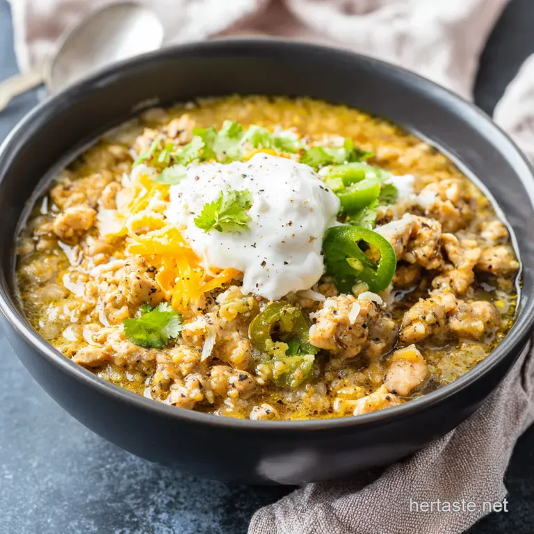 Creamy Dreamy Easy White Chicken Chili presentation