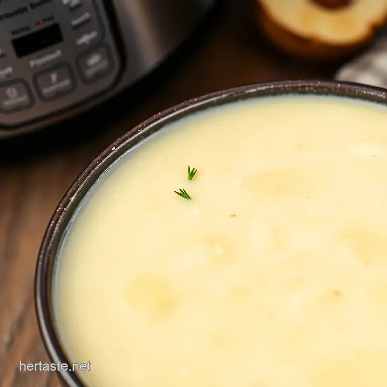 Creamy Dreamy Instant Pot Potato Soup presentation