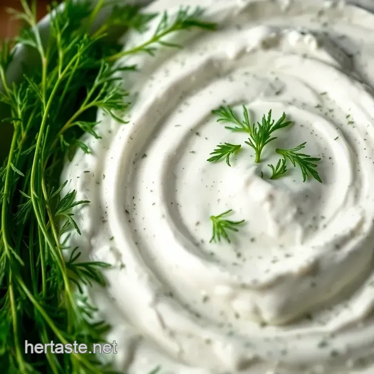 Creamy Fresh Dill Dip presentation