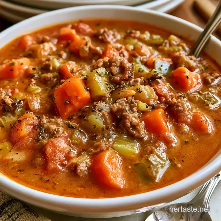 Creamy Ground Beef Soup in 40 Minutes