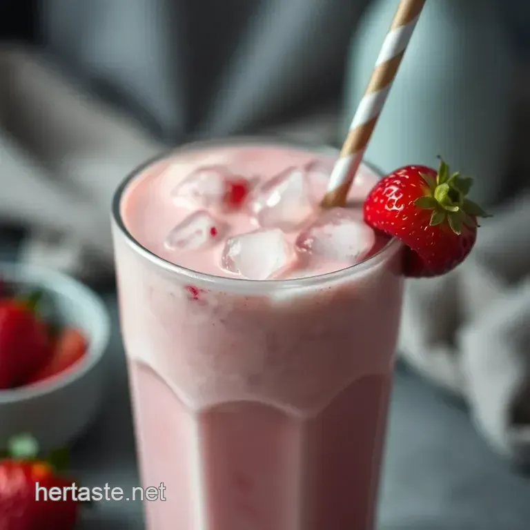 Creamy Homemade Strawberry Frappuccino &ndash; Refreshingly Sweet & Easy to Make! presentation