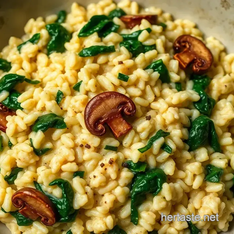 Creamy Mushroom & Spinach Risotto
