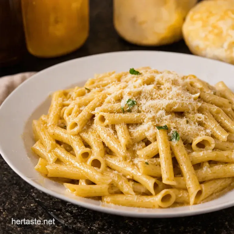 Creamy OnePot Garlic Parmesan Pasta presentation