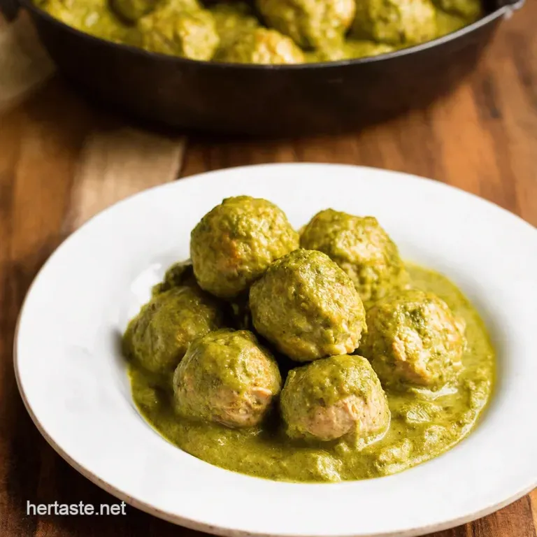 Creamy Pesto Chicken Meatballs an Italianinspired Crowd Pleaser presentation
