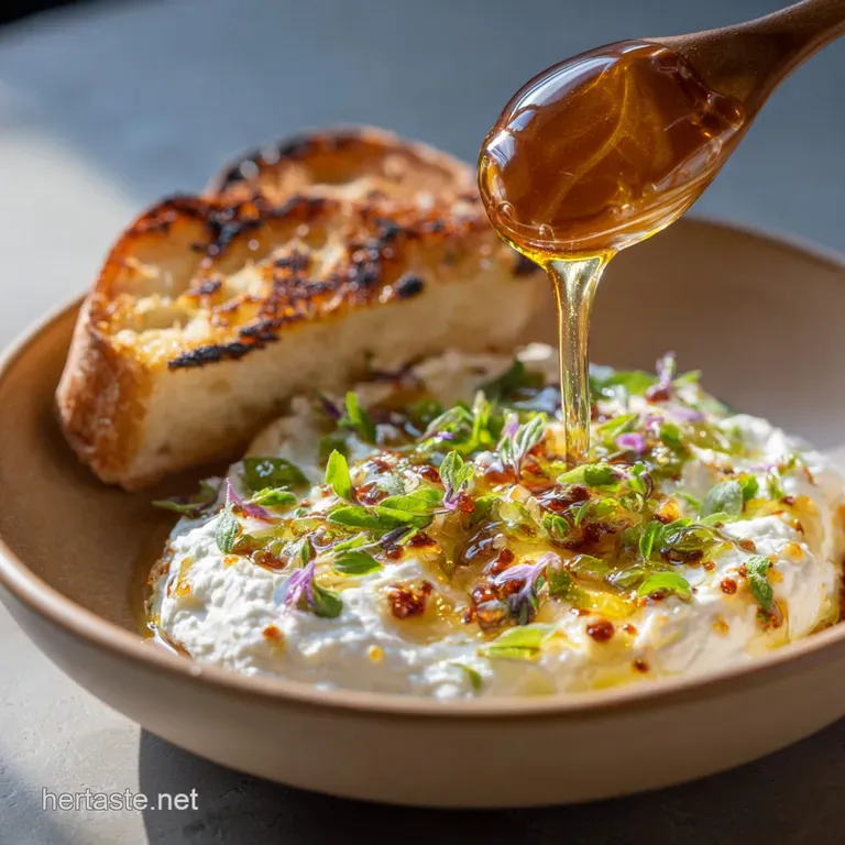 Ricotta Dip with Hot Honey the Creamiest Fall Party Dip Recipe presentation