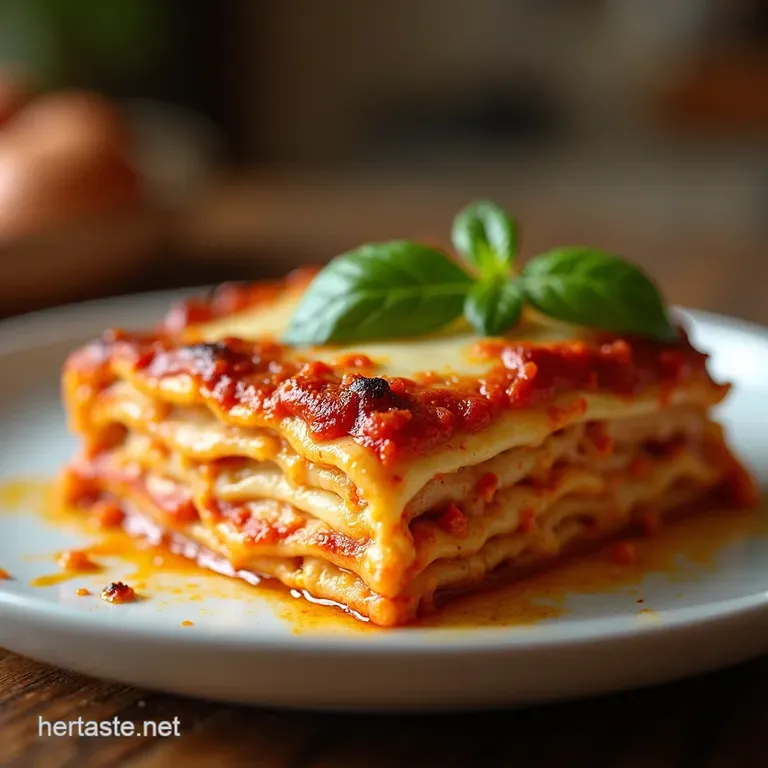 The Sunday Lunch Star Authentic Italian Lasagna with Creamy Homemade Ricotta Filling presentation