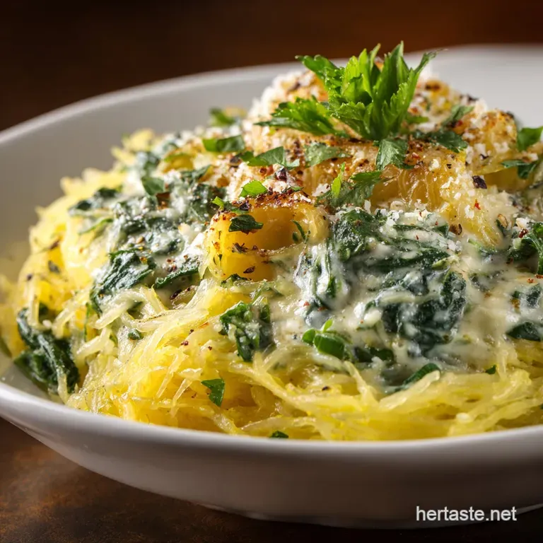 The Ultimate Comfort Swap Creamy Spinach Artichoke Spaghetti Squash Alfredo