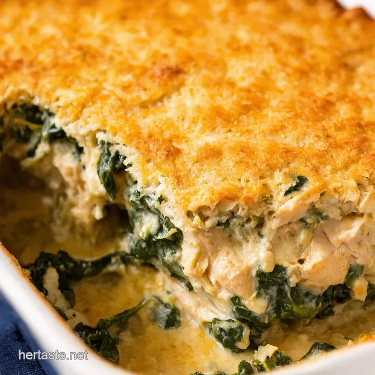Creamy Spinach Chicken Casserole presentation