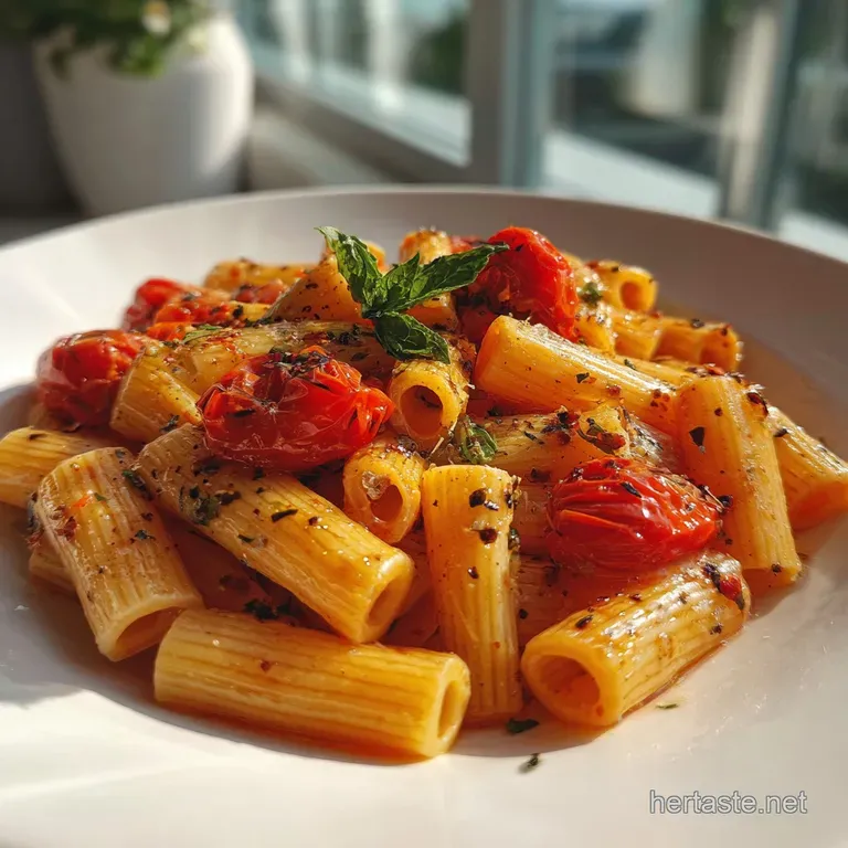 Fast Creamy Tomato Garlic Pasta