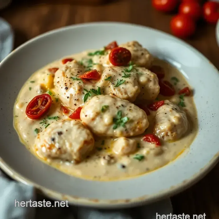 Creamy Tuscan Chicken presentation
