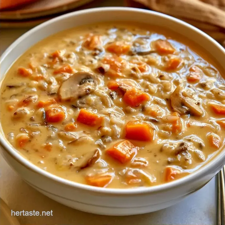 Creamy Vegetarian Wild Rice Soup with Mushrooms