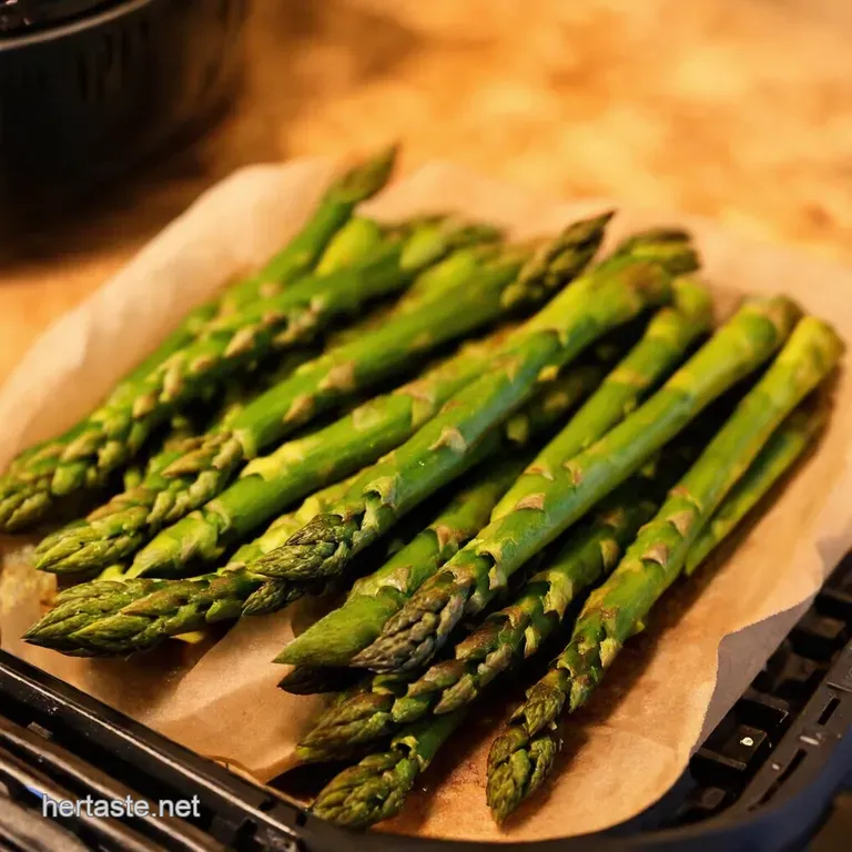 Crispy Air Fryer Asparagus presentation