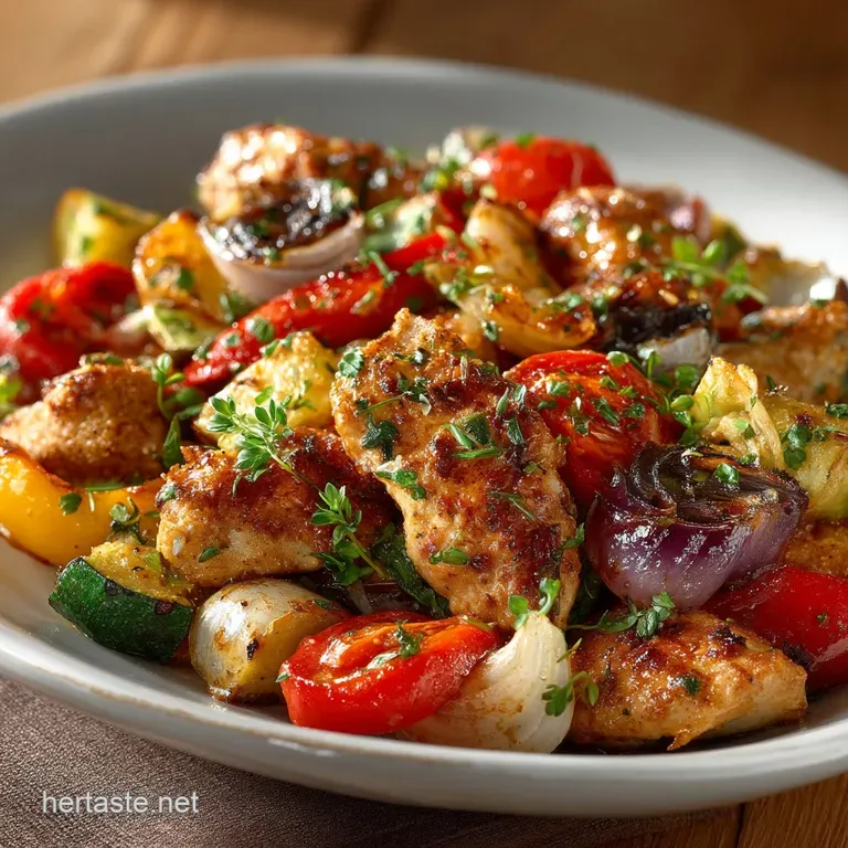 The Sorted Supper Crispy Air Fryer Chicken MediterraneanStyle Veggies presentation