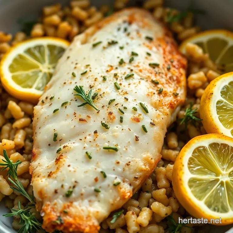 Crispy Air Fryer Tilapia with Lemon-Herb Crust presentation