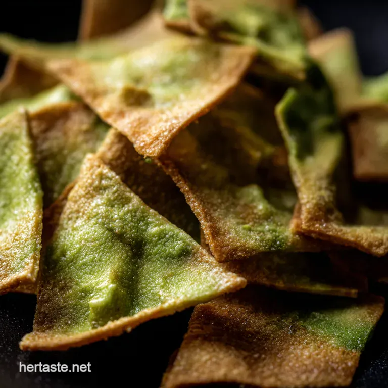 Crispy Baked Avocado Chips presentation