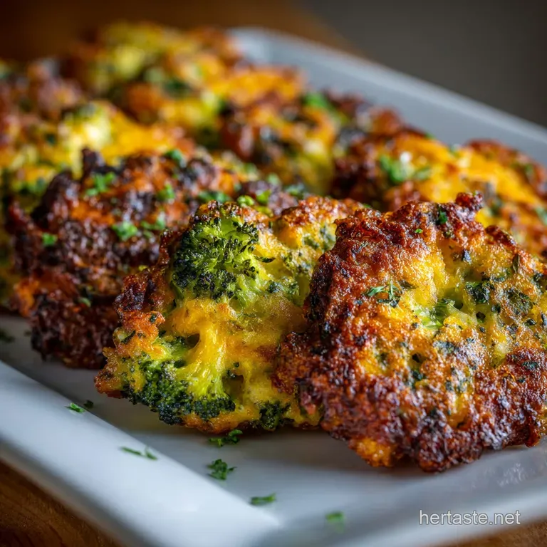 Cheesy Broccoli Fritters: Crispy Lemon Yoghurt Dip presentation