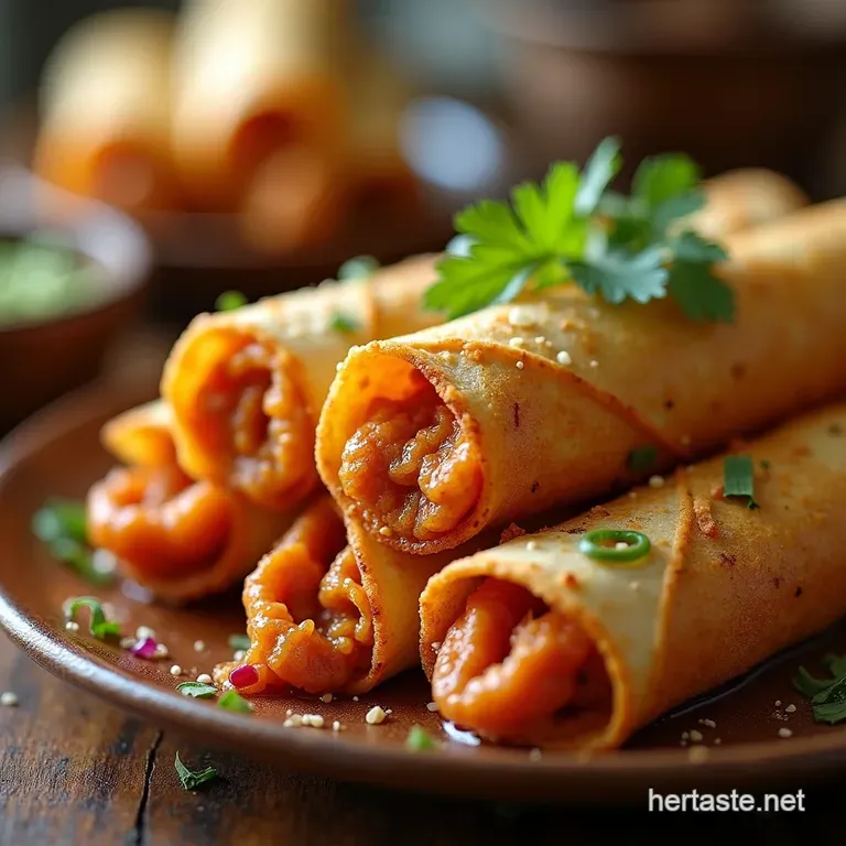 Crispy Chicken Taquitos the Ultimate Snap Sizzle Rollups presentation