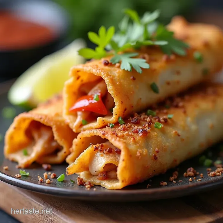 Crispy Chicken Taquitos The Ultimate Snap Sizzle RollUps