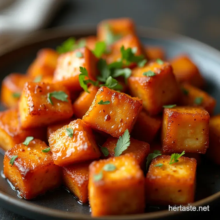 RestaurantStyle Chilli Paneer Crispy Cubes in a Fiery Glaze