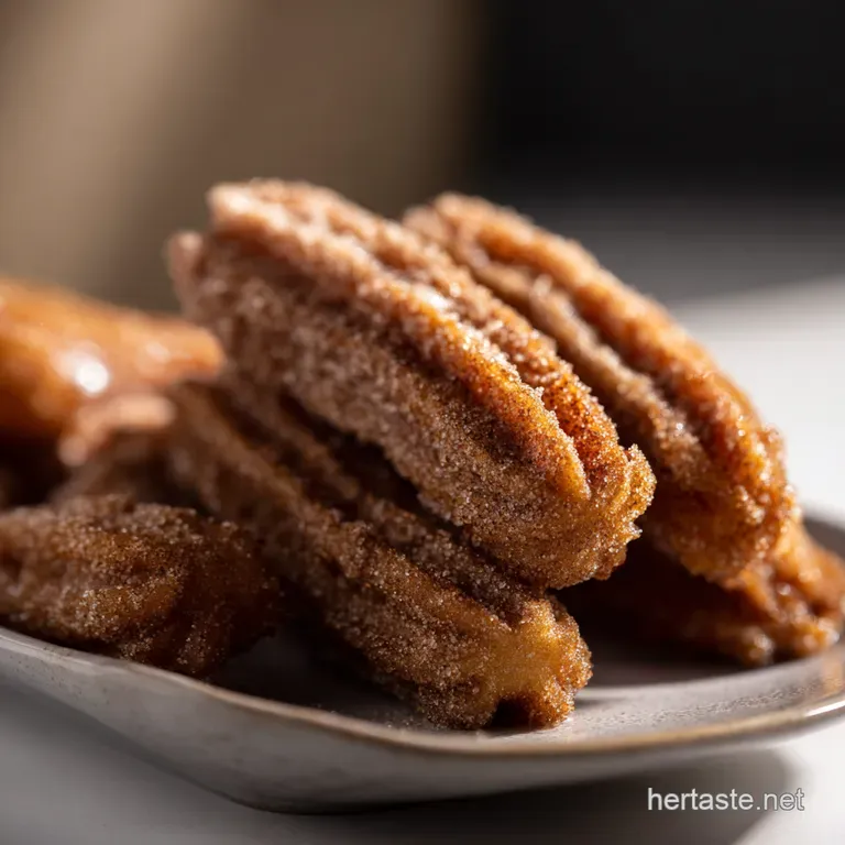 Crispy Dream Churros with Chocolate Dipping Sauce presentation