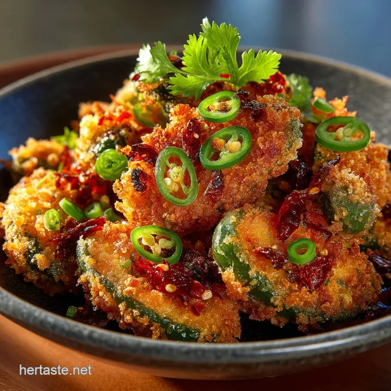 The Firecracker Gherkin Rings Crispy Fried Pickled Jalapeños presentation