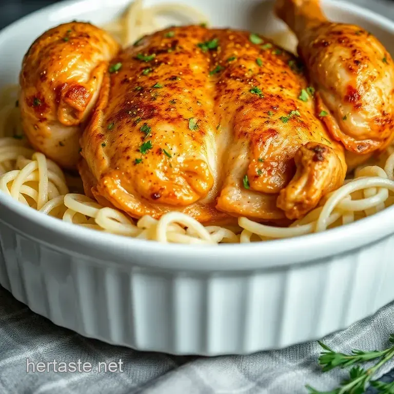 Crispy Herb-Infused Roast Chicken presentation