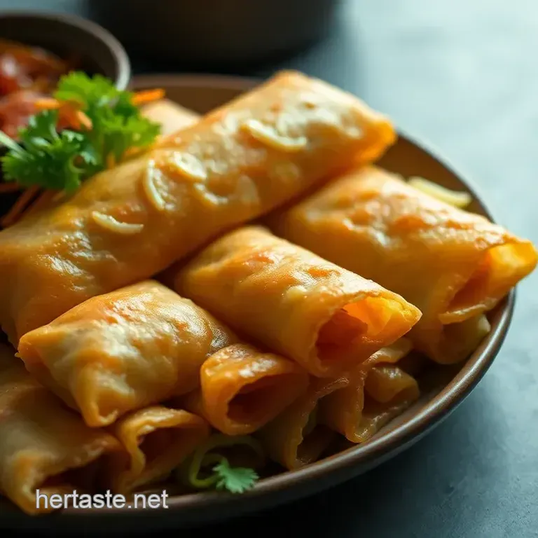 Crispy Homemade Egg Rolls with Tangy Dipping Sauce