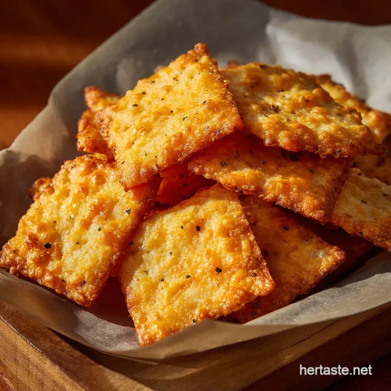 Keto Cheese Crackers Seriously Crispy Lowcarb Cheddar Recipe presentation