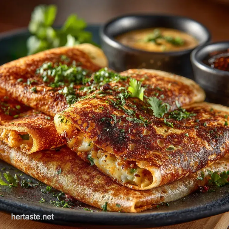 The Ultimate Crispy South Indian Masala Dosa presentation