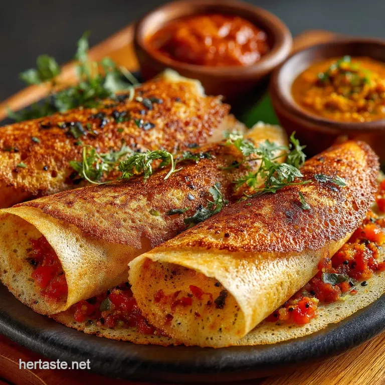 Authentic Mysore Masala Dosa with Fiery Spicy Chutney