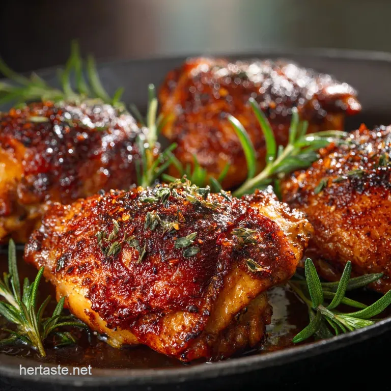 Oven Baked Chicken Thighs: Ultimate Lemon Thyme Crispy Skin