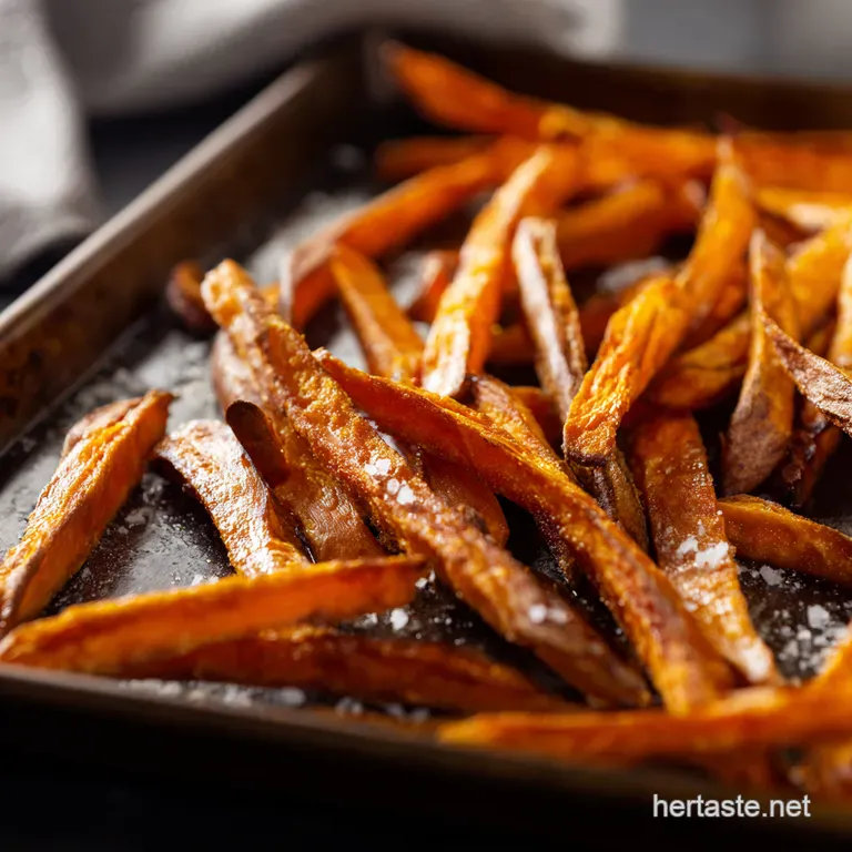 Crispy Ovenbaked Sweet Potato Fries presentation