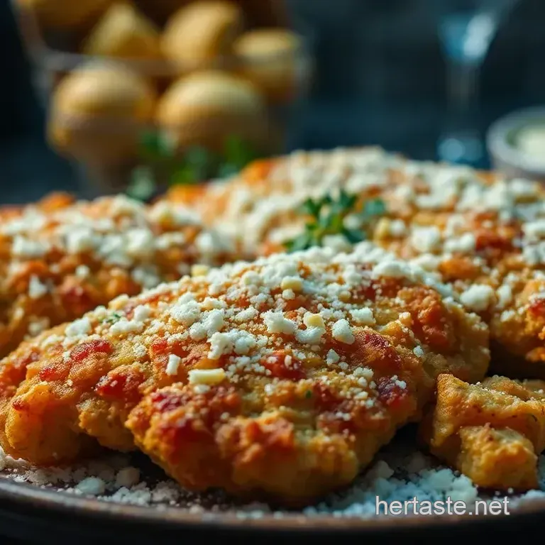 Crispy Parmesan Chicken with Lemon-Garlic Butter Sauce