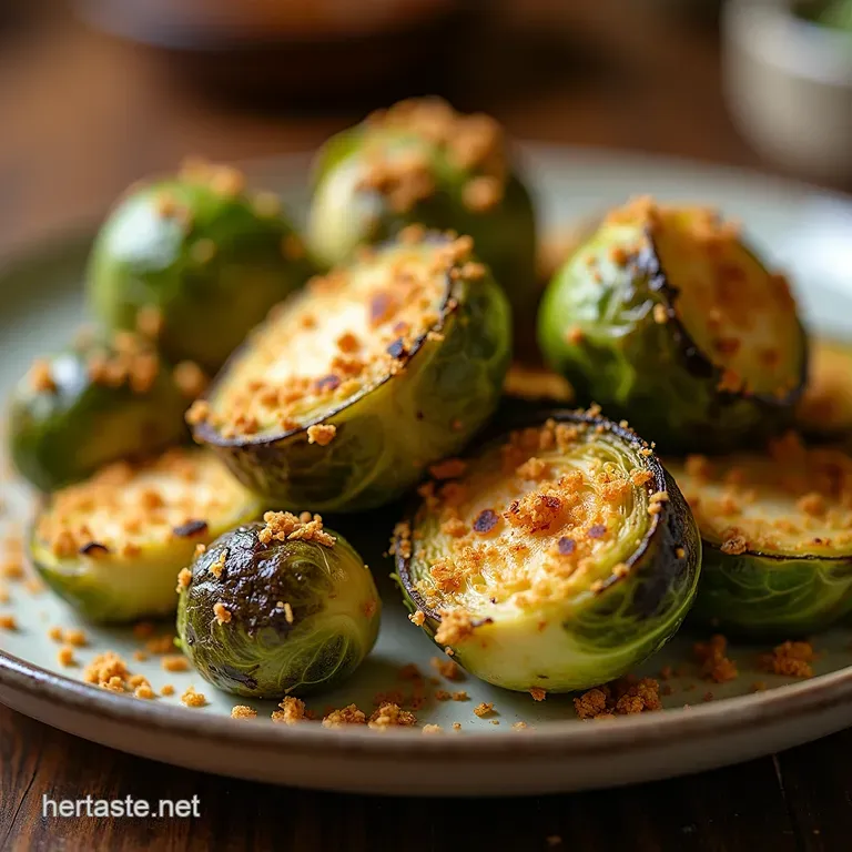 The Ultimate Crispy Parmesancrusted Roasted Brussels Sprouts Crispy Cheesy Perfection presentation