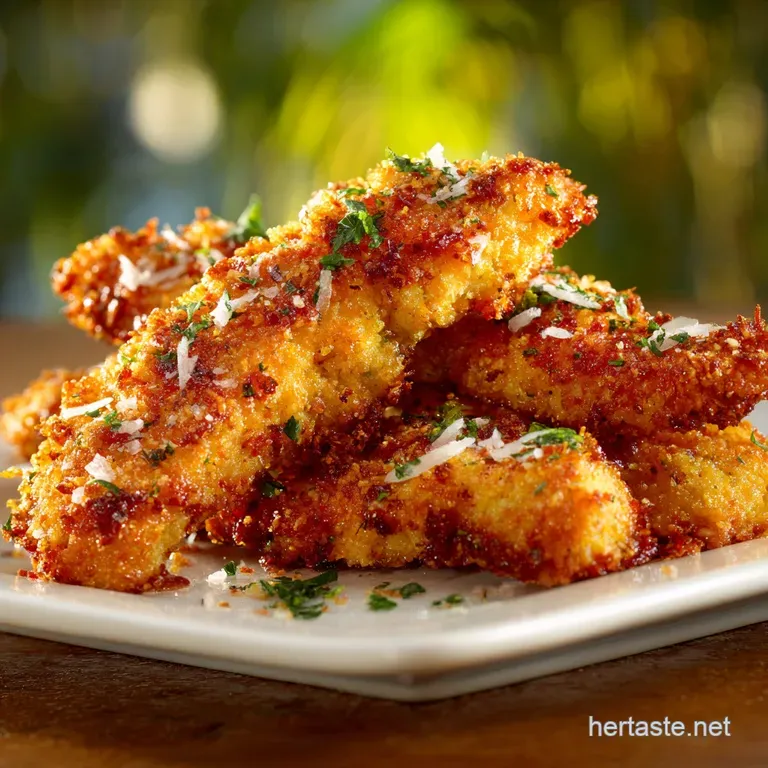 Parmesanpanko Chicken Tenders: the Ultimate Crispy Restaurant-Quality Meal presentation