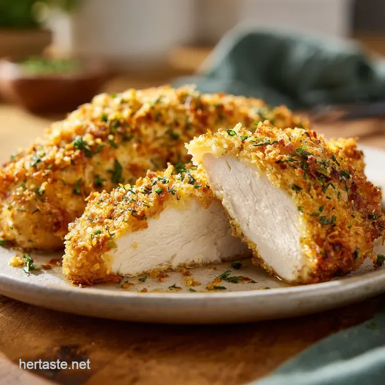 A perfectly cooked chicken thigh rests on a white plate, its crispy skin a deep golden brown.