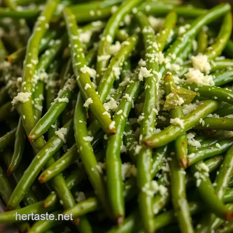 Crispy Roasted Parmesan Green Beans presentation