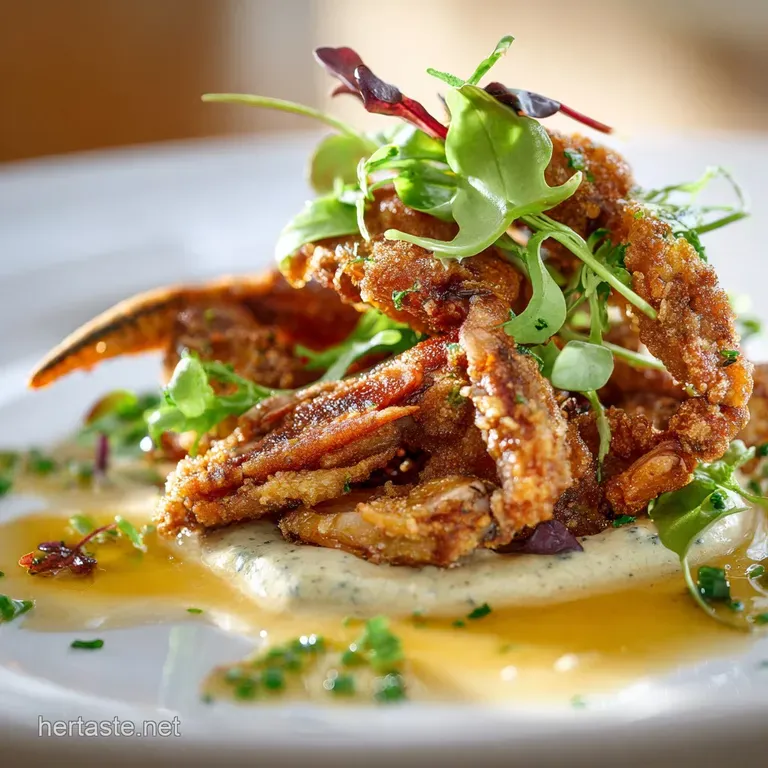 Sauted Softshell Crabs: Crispy Quick and Finished with Brown Butter presentation