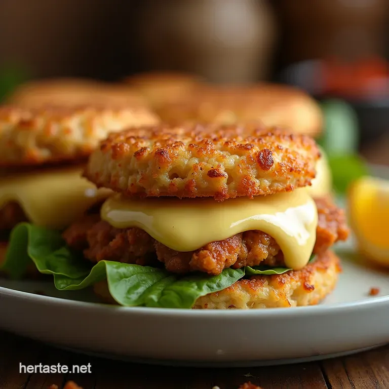The Proper Crispy Tuna Melt Patties NextLevel Comfort Food presentation
