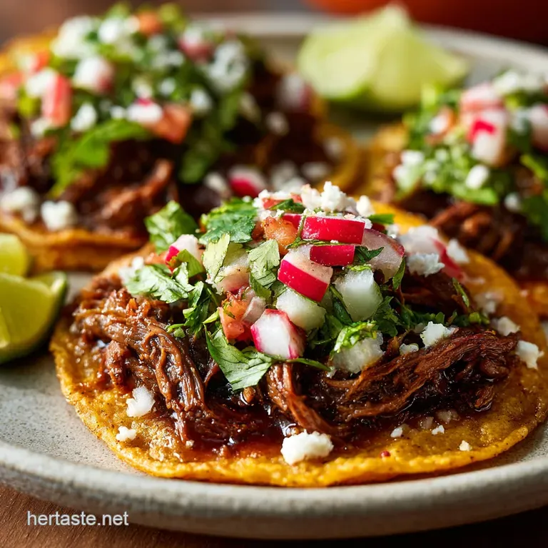 Close-up of a single birria taco with melted cheese oozing out, served with a side of rich, shimmering consomm&eacute;.
