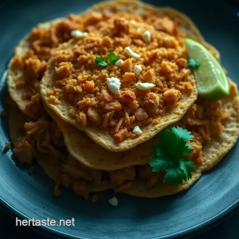 Crunchy Chalupas with Flavorful Fillings presentation