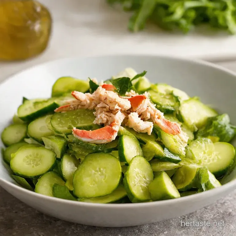 Cucumber Crab Salad A Refreshing Summer Delight presentation
