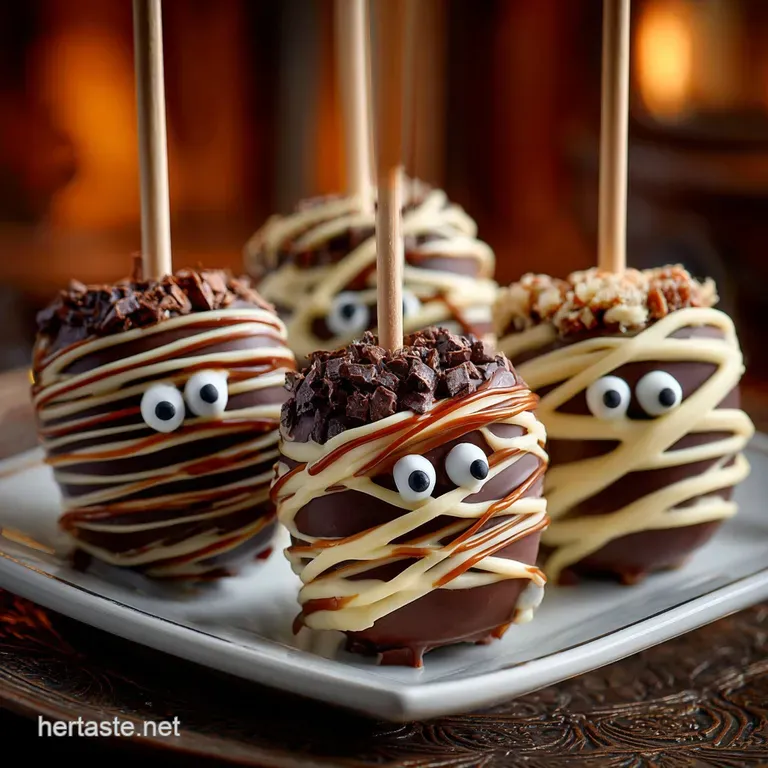The Great British Bake Scare Decadent Mummy Truffle Pops presentation