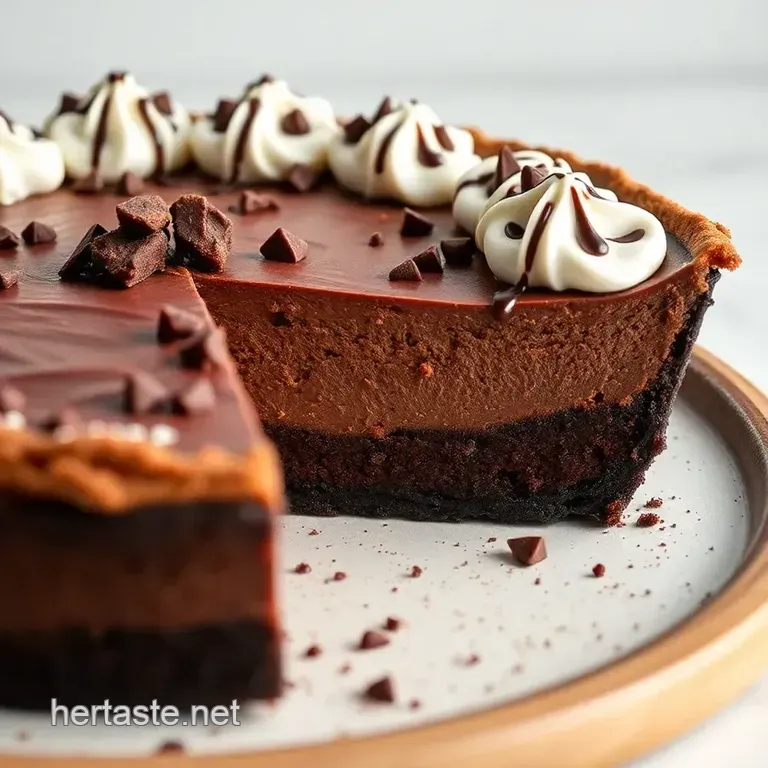 Decadent Double Chocolate Dream Pie presentation