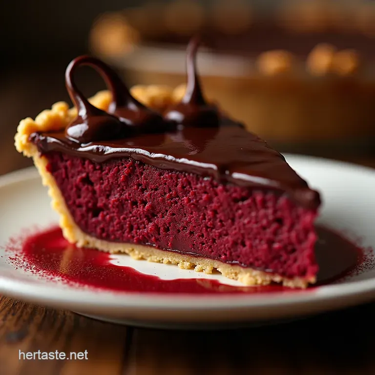 The Velvet Underground a Truly Decadent French Silk Pie with a Piped Chocolate Crown presentation