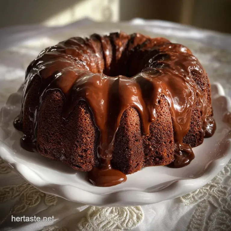 The Ultimate Decadent Moist Chocolate Pound Cake presentation