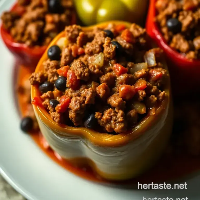 Delectable Stuffed Peppers: No Rice Lots of Flavor! presentation